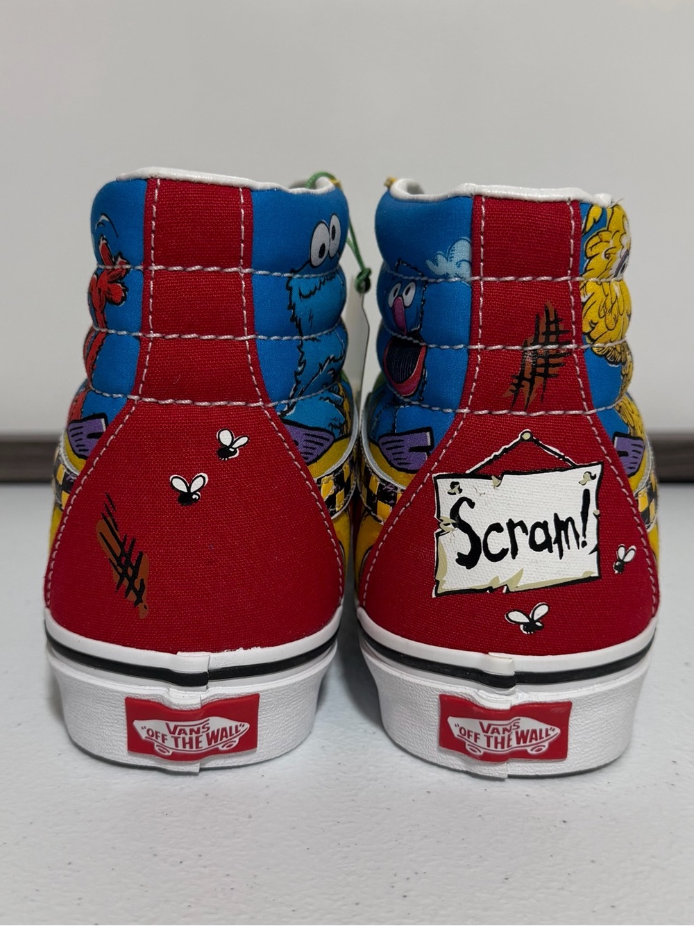 Vans x Sesame Street Sk8-Hi 'Oscar's Taxi Service' Sneakers-Size 6/7 New - Picture 2 of 9